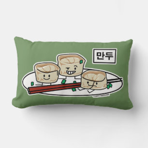 Manduの韓国のゆで団子の点心の朝食ハングル ランバークッション