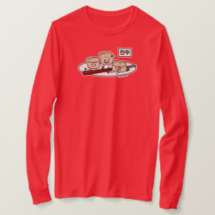 Manduの韓国のゆで団子の点心の朝食ハングル Tシャツ
