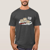 Manduの韓国のゆで団子の点心の朝食ハングル Tシャツ (正面)