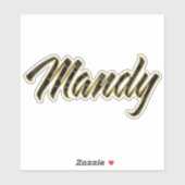 Mandy black gold Lettering Aufkleber Sticker シール (シート)