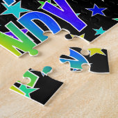 "MANDY" First Name, Fun "HAPPY BIRTHDAY" ジグソーパズル (側面)