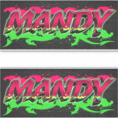 Mandy Vorname Name Graffiti Aufkleber Sticker シール (正面)
