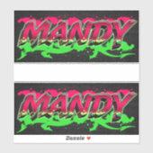 Mandy Vorname Name Graffiti Aufkleber Sticker シール (シート)