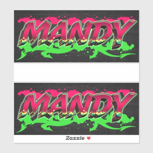Mandy Vorname Name Graffiti Aufkleber Sticker シール (シート)