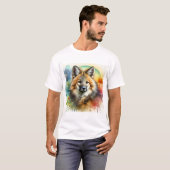 Maned Wolf 210624AREF112 - Watercolor Tシャツ (正面フル)