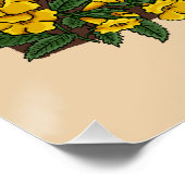 Maned Wolf and Ipe Flower Pillow - Brazilian Anima ポスター (コーナー)