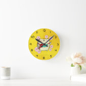 Manekiかわいい円形のNeko猫 ラウンド壁時計 (ホーム)