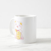 manekiのnekoのピンク コーヒーマグカップ (正面左)