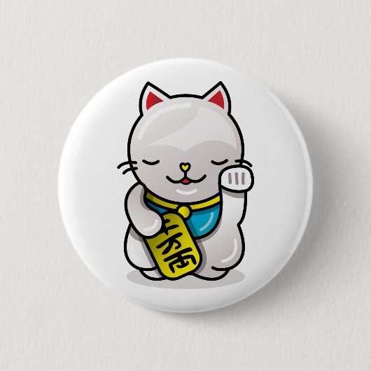manekiのneko (新しい!) 缶バッジ (正面)