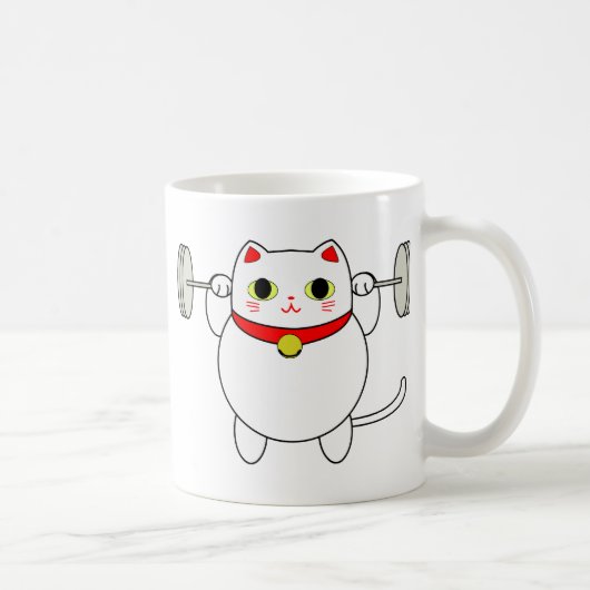 Maneki Nekoのしゃがむ猫 コーヒーマグカップ (右)