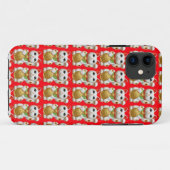 maneki-nekoの幸運な猫の日本の魅力の護符のwelc Case-Mate iPhoneケース (裏面(横))