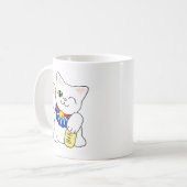 Maneki Nekoの幸運な猫 コーヒーマグカップ (正面左)