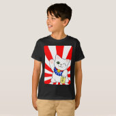 Maneki Nekoの幸運な猫 Tシャツ (正面フル)