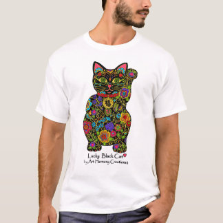 Maneki Nekoの男性Tシャツ Tシャツ