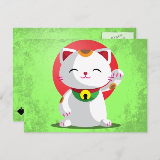 Maneki Neko ポストカード (正面/裏面)