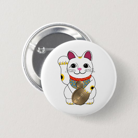 Maneki Neko 缶バッジ (正面&裏面)