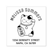 Maneki Neko Japanese Lucky Cat Arch Address セルフインキングスタンプ (デザイン)