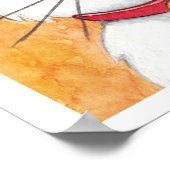 Maneki Neko Lucky Calico Cat Art Print ポスター (角)