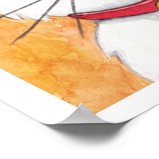 Maneki Neko Lucky Calico Cat Art Print ポスター (角)