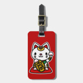 Maneki Neko (Lucky Cat) ラゲッジタグ (正面縦)