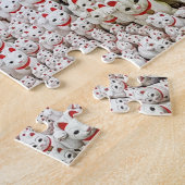Maneki Neko Lucky Cat Temple Tokyo Japan Photo ジグソーパズル (側面)