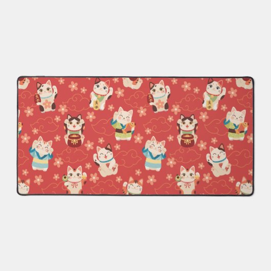 Maneki Neko Lucky Cats デスクマット (正面)