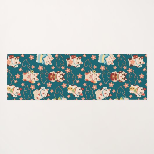 Maneki Neko Lucky Cats ヨガマット (裏面(横))