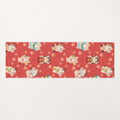 Maneki Neko Lucky Cats ヨガマット (正面(横))