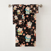 Maneki Neko Lucky Cats Bath Towel Set バスタオルセット (インサイチュ)