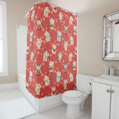Maneki Neko Lucky Cats Shower Curtain シャワーカーテン (インサイチュ)