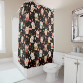 Maneki Neko Lucky Cats Shower Curtain シャワーカーテン (インサイチュ)