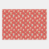 Maneki Neko Lucky Cats Wrapping Paper Set ラッピングペーパーシート (正面3)
