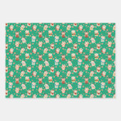 Maneki Neko Lucky Cats Wrapping Paper Set ラッピングペーパーシート (正面3)