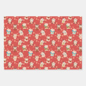 Maneki Neko Lucky Cats Wrapping Paper Set ラッピングペーパーシート (正面)
