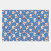 Maneki Neko Lucky Cats Wrapping Paper Set ラッピングペーパーシート (正面2)