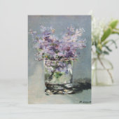 Manetのブライダルシャワーによるガラスのライラック 招待状 (スタンド正面)