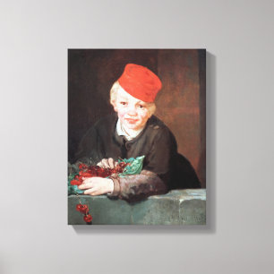 Manet さくらんぼを持つ男の子、1859年 キャンバスプリント