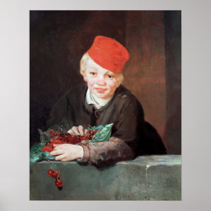 Manet  さくらんぼを持つ男の子、1859年 ポスター