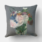 Manet |は水晶つぼ、c.1882で開花します クッション (裏面)