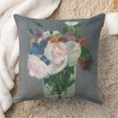 Manet |は水晶つぼ、c.1882で開花します クッション (ブランケット)