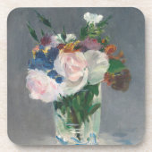 Manet |は水晶つぼ、c.1882で開花します コースター (正面)
