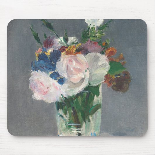 Manet |は水晶つぼ、c.1882で開花します マウスパッド (正面)