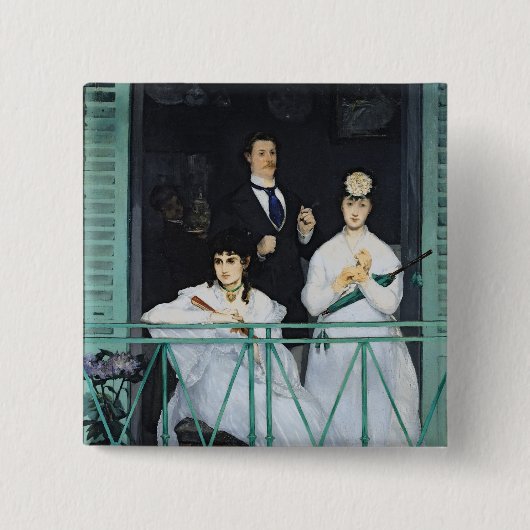 Manet |バルコニー1868-9年 缶バッジ (正面)