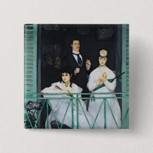 Manet バルコニー1868-9年 缶バッジ