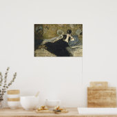 Manet – ファンの女性(Nina De Calais) ポスター (キッチン)