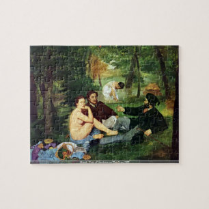 Manet -草1863年の昼食会のコピー ジグソーパズル