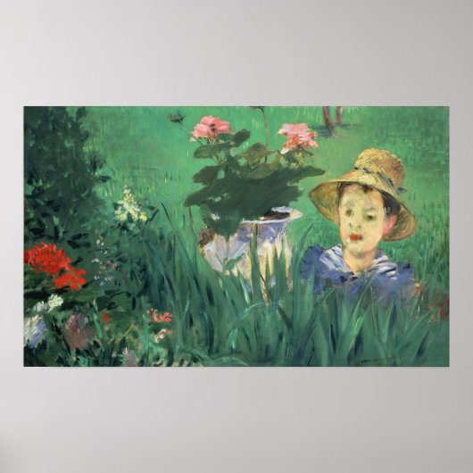 Manet - Boy In Flowers (Jacques Hoschede) ポスター (正面)