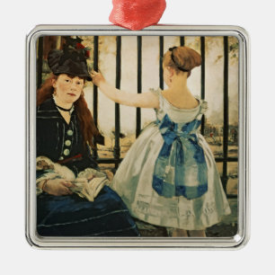 Manet Gare St. Lazare 1872-3年 メタルオーナメント