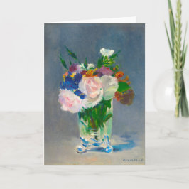 Manet Greeting Cardによる水晶の花瓶の花 カード