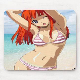Manga beach girl マウスパッド